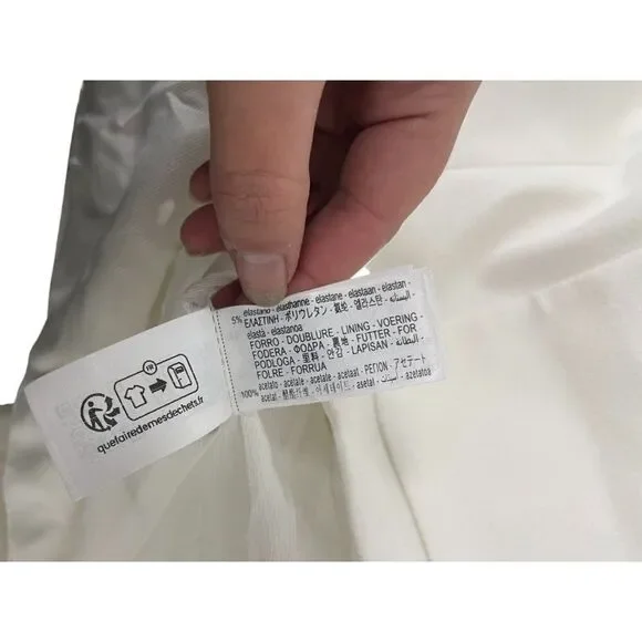 Zara Womens Blazer Jacket Size XS White Gold Button Cropped 8630/599 NWT - Picture 10 of 13